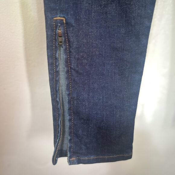Early J Brand Indigo Clean Rinse Made in California Skinny Ankle Zipper Jeans 26 - Picture 4 of 11